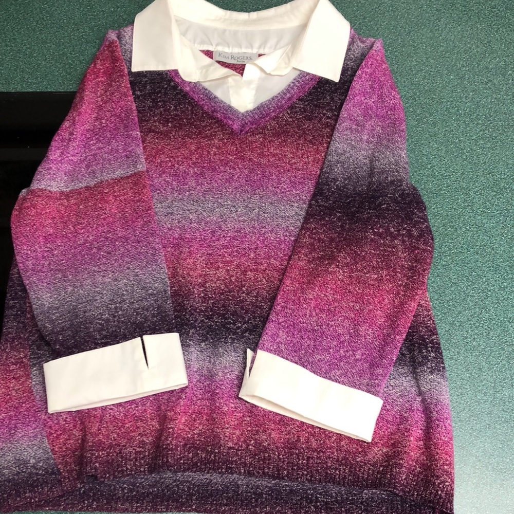Kim Rogers sweater. Layered look.